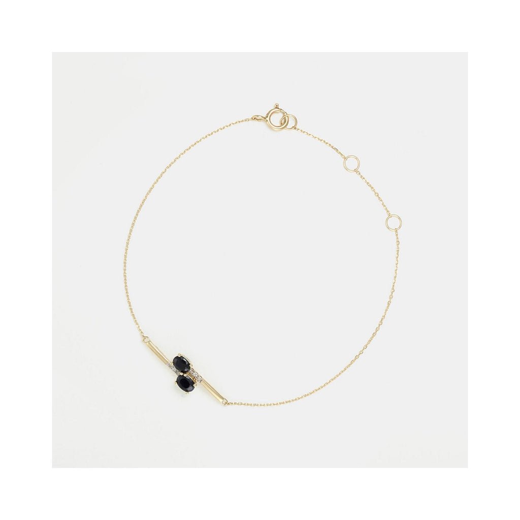 Bracelet "Cayagan" D 0,033/6 & Sa0,5/2 - Or Jaune 375/1000