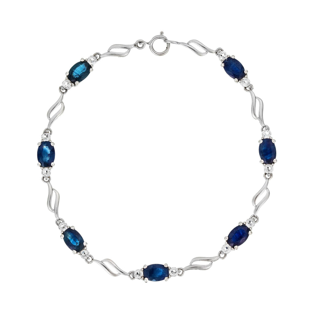 Bracelet "Beni" White Topaze 5,68/14 Saphir 5,68/7