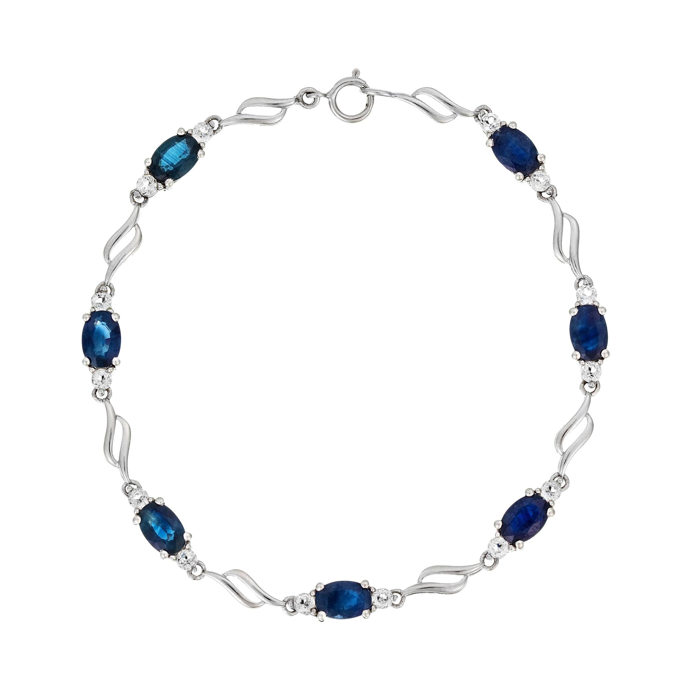 Bracelet "Beni" White Topaze 5,68/14 Saphir 5,68/7