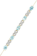Bracelet "Likasi" D0,166/28 Blue Topaze 5,77/5