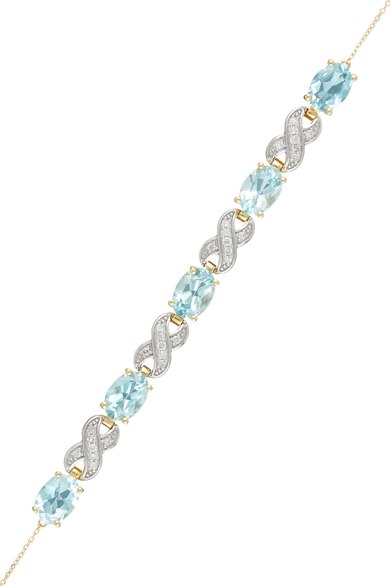 Bracelet "Likasi" D0,166/28 Blue Topaze 5,77/5