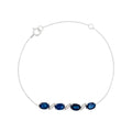 Bracelet "Baru" D 0,050/9 Saphir 2,72 - Or Blanc 375/1000