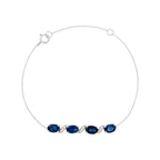 Bracelet "Baru" D 0,050/9 Saphir 2,72 - Or Blanc 375/1000