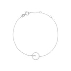 Bracelet "Barette Encerclée" Diamant 0,02Ct/6 - Or Blanc