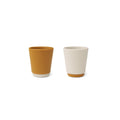 Tasse En Silicone Bicolore Enfant - Lot De 2 Rachel - Golden Caramel Mix