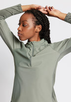 T-Shirt Demi-Zip Verbier - Gray Pine