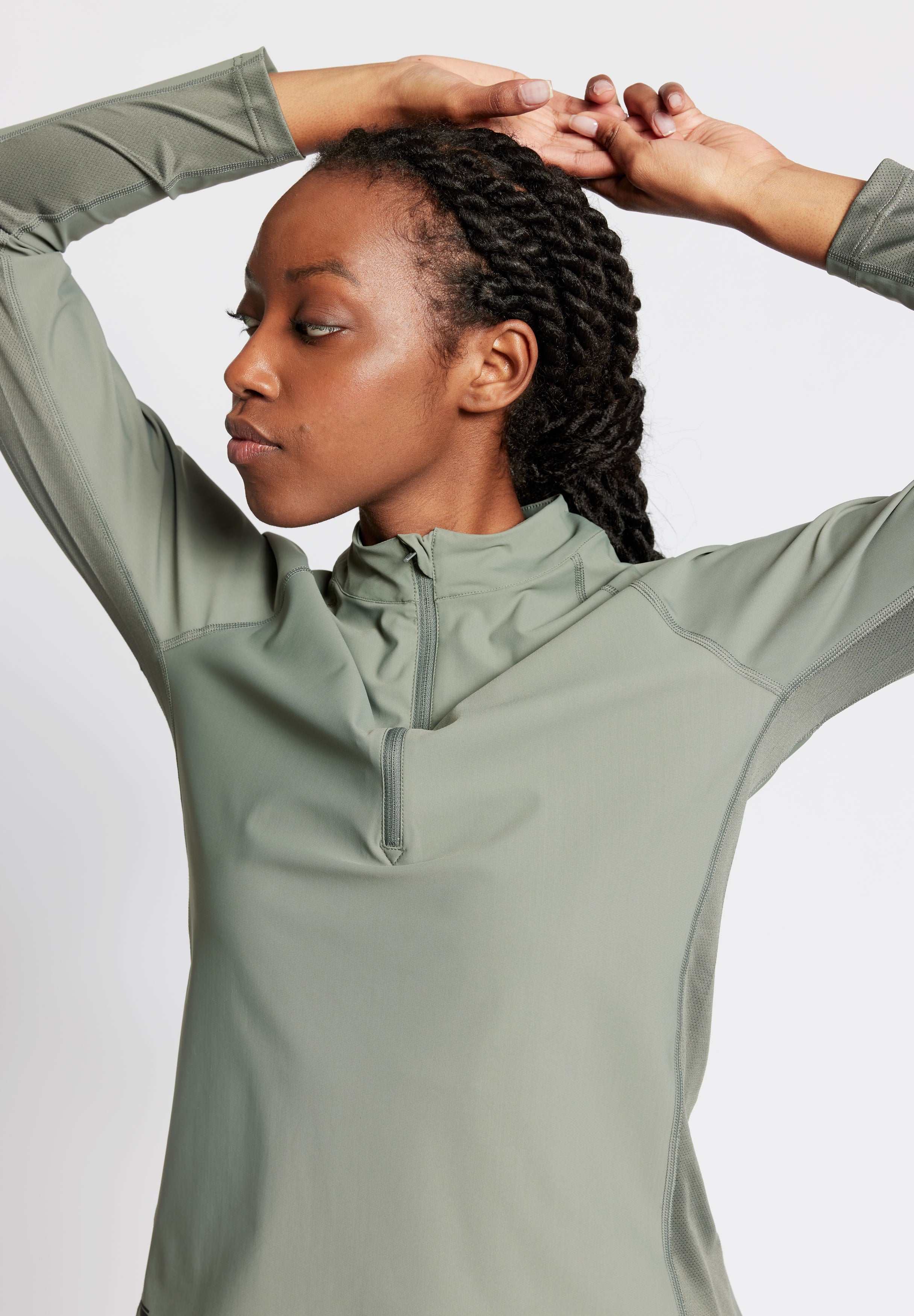 T-Shirt Demi-Zip Verbier - Gray Pine