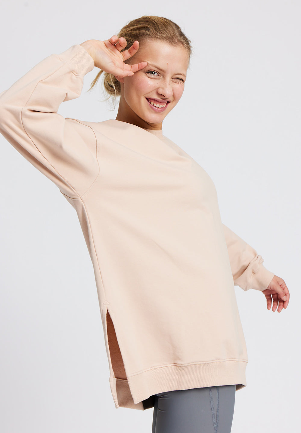 Sweat Long Oversize Ivalo - Rose Dust
