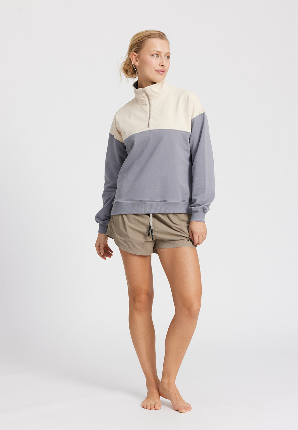 Sweat Demi-Zip Imola - Twillight Blue