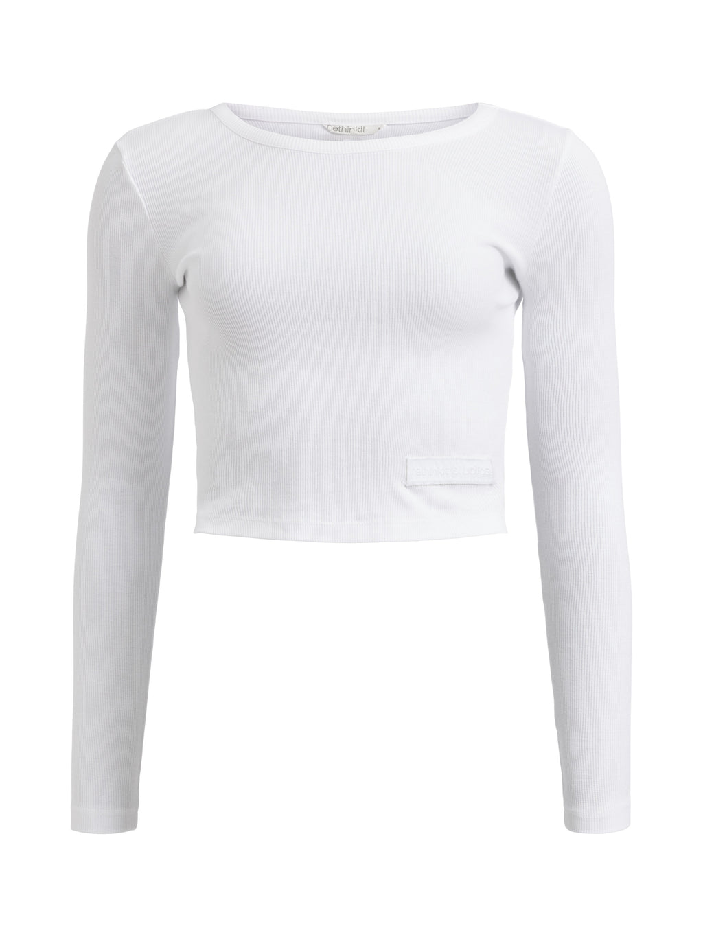 T-Shirt Court Côtelé Clé - White