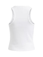 Top Côtelé Key - White