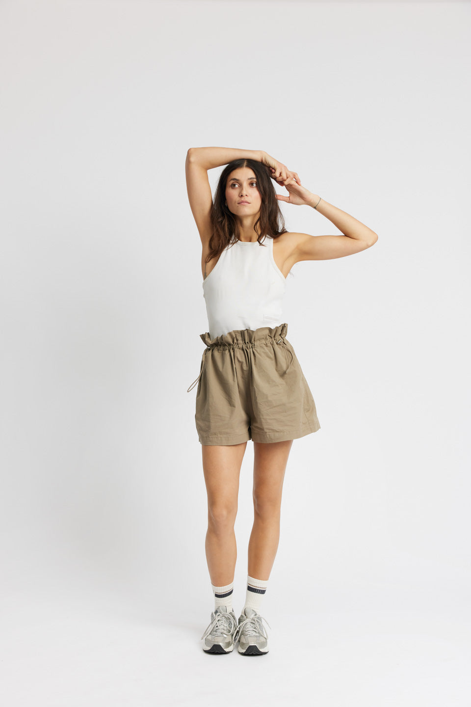 Top Côtelé Key - White