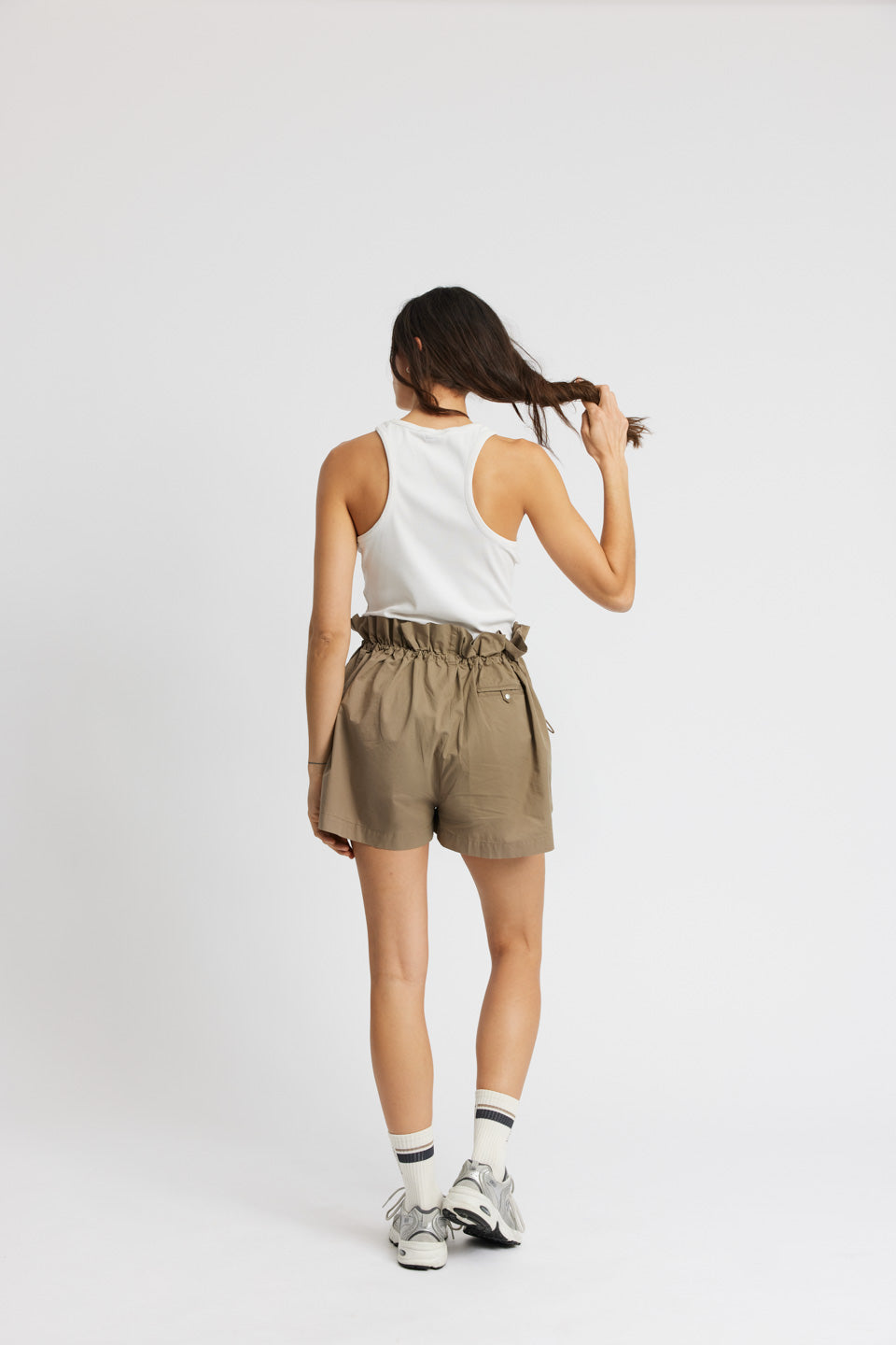 Top Côtelé Key - White