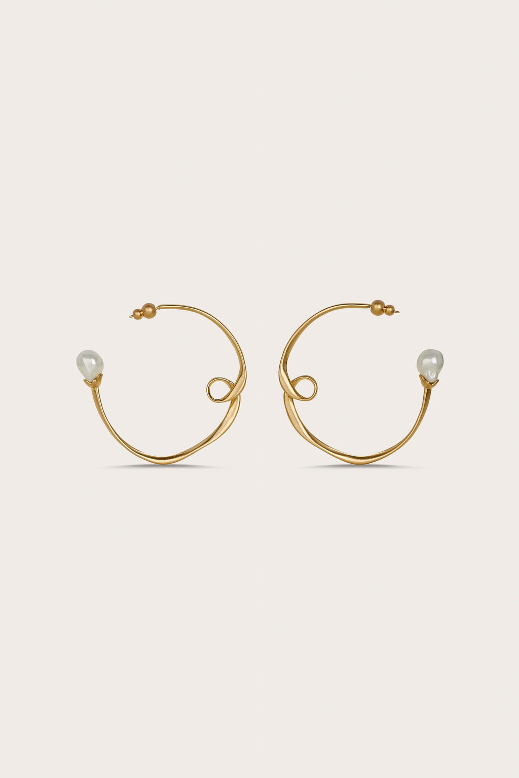 Boucles D'Oreilles Rena - Brushed Brass