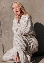 Chemise Rayée Pj - Warm Grey Stripe