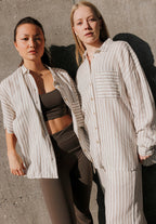 Chemise Rayée Pj - Warm Grey Stripe