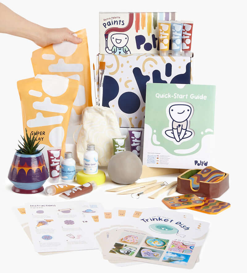 Kit De Poterie Maison - Peintures Au Choix