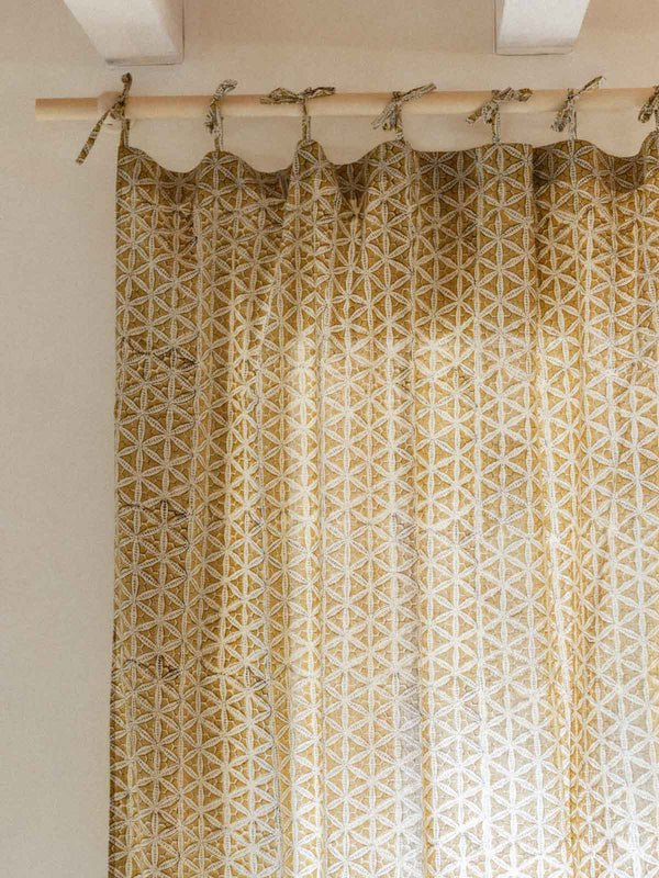 Rideau - Yellow Star - 110x270cm - kirane
