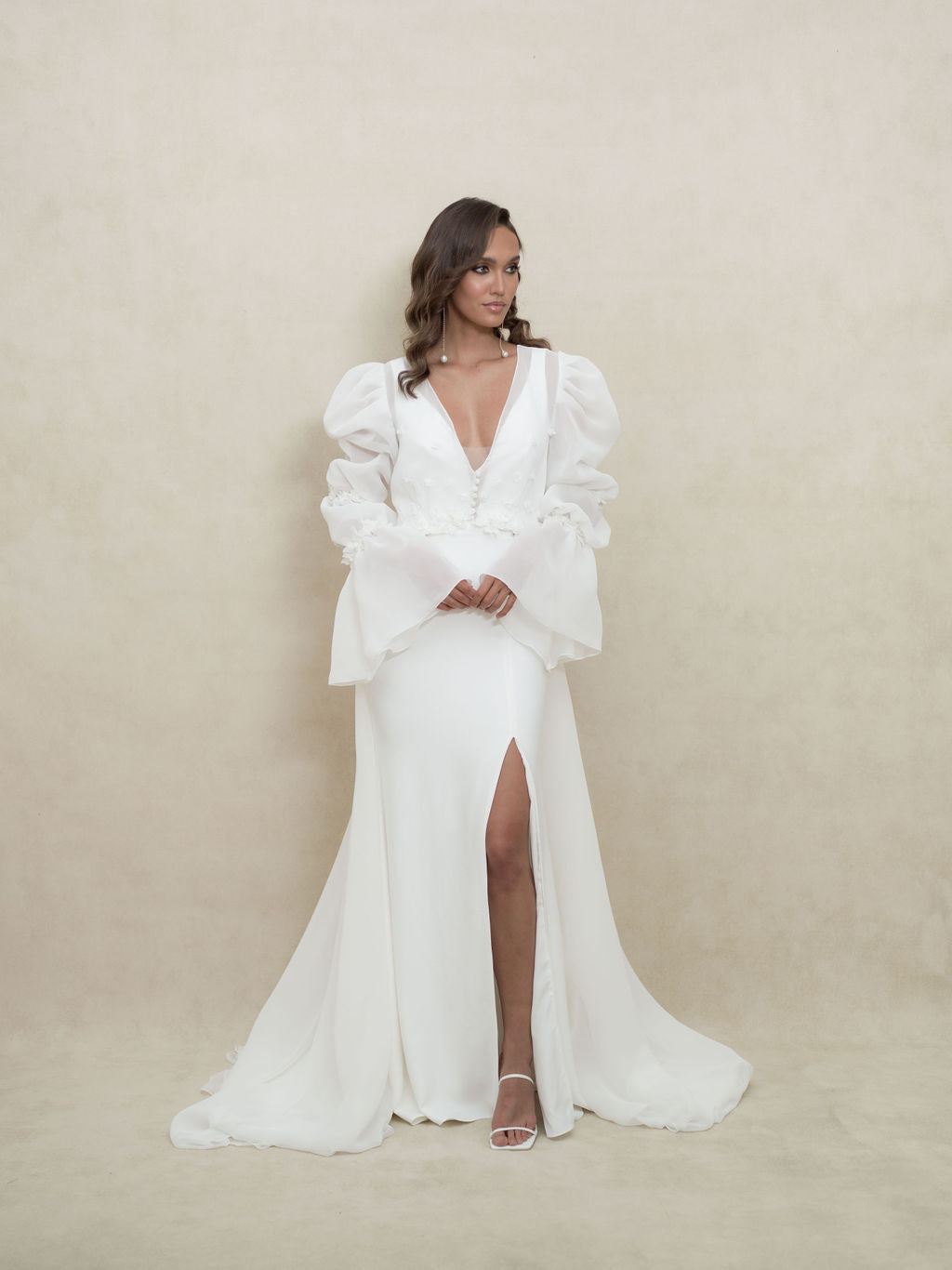 Robe Cérémonie Victoria + Manteau - Blanc