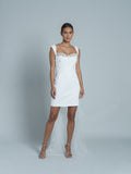 Robe Courte Avec Traine Oshun - Blanc