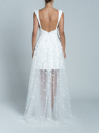 Robe Courte Avec Traine Oshun - Blanc