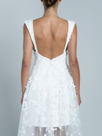 Robe Courte Avec Traine Oshun - Blanc