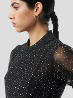 Robe Nas In Fragmented Black Soft Mesh