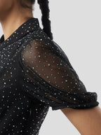 Robe Nas In Fragmented Black Soft Mesh