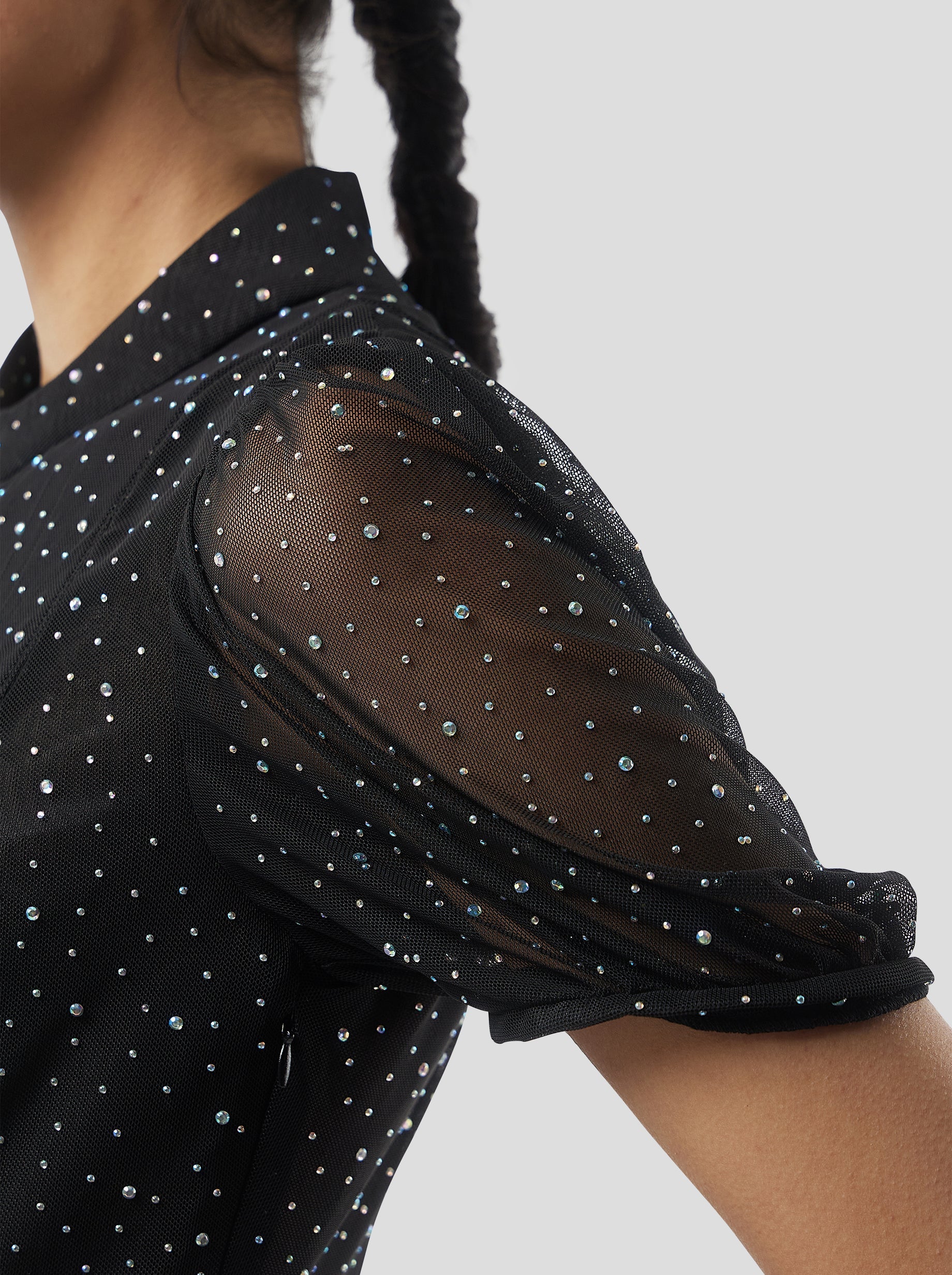 Robe Nas In Fragmented Black Soft Mesh