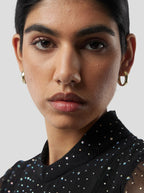 Robe Nas In Fragmented Black Soft Mesh