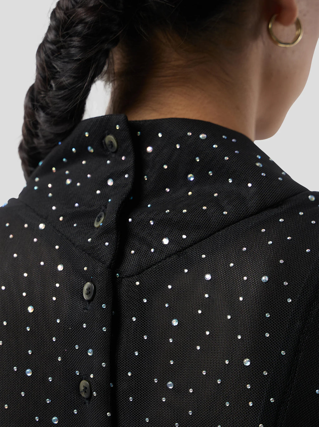 Robe Nas In Fragmented Black Soft Mesh