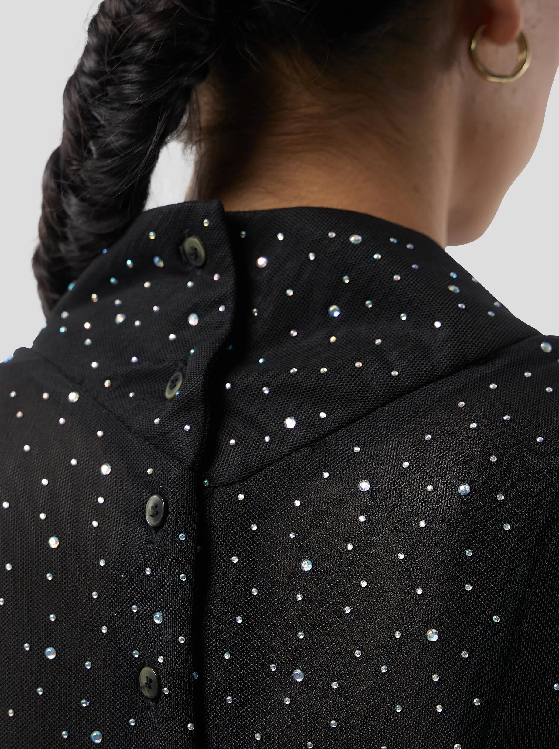 Robe Nas In Fragmented Black Soft Mesh