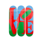 Robert Indiana's Love skateboard art by the skateroom
