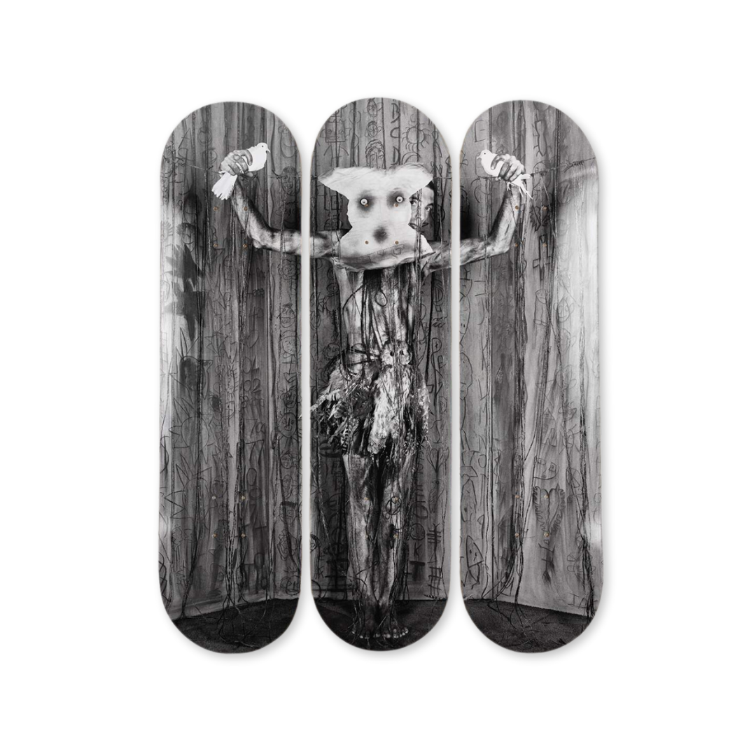 Roger Ballen's Alter Ego skateboard art by the skateroom
