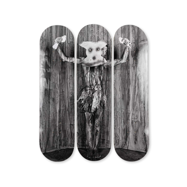 Roger Ballen's Alter Ego skateboard art by the skateroom