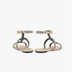 Ronda Gold Flat Gladiator Sandal