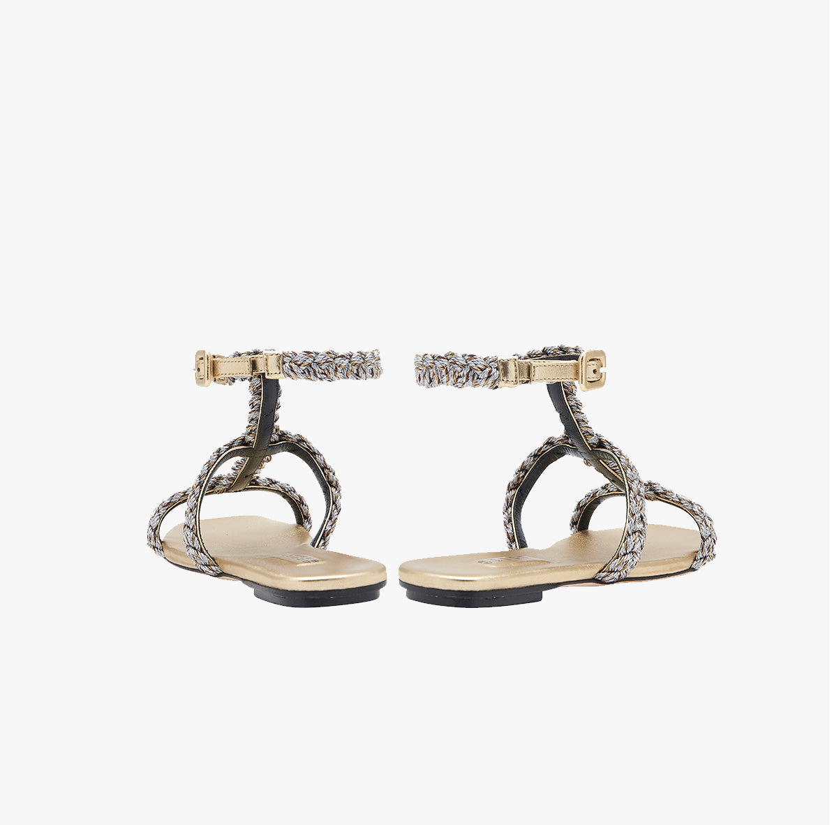 Ronda Gold Flat Gladiator Sandal