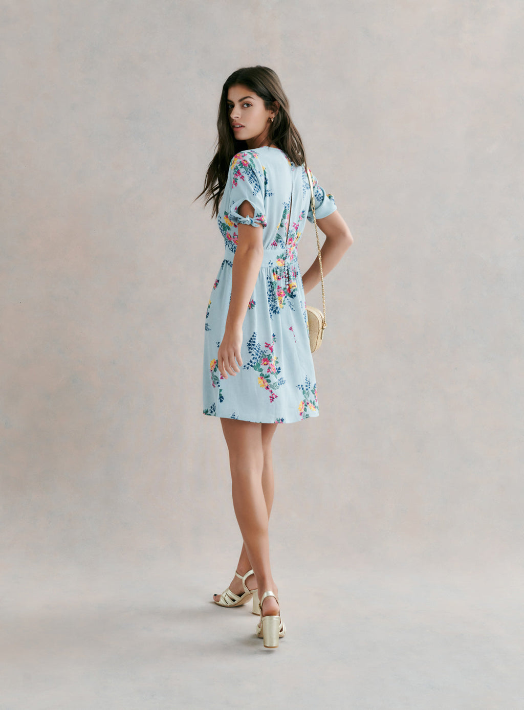 ROBE COURTE FLEURIE COL V RUDY PETITE MENDIGOTE