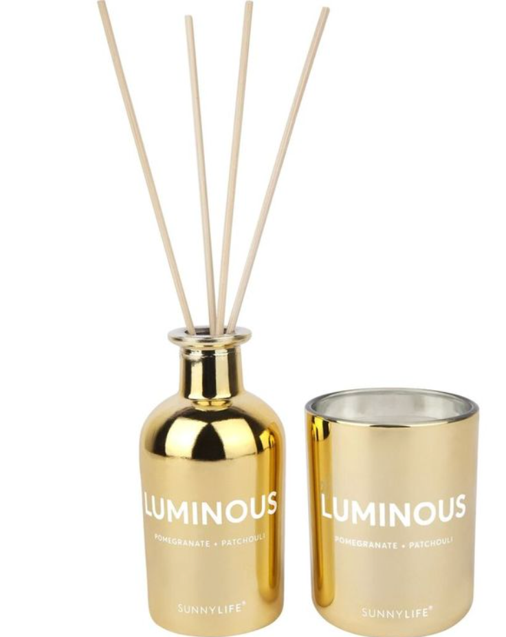 Ensemble Bougie Et Diffuseur Lumineux