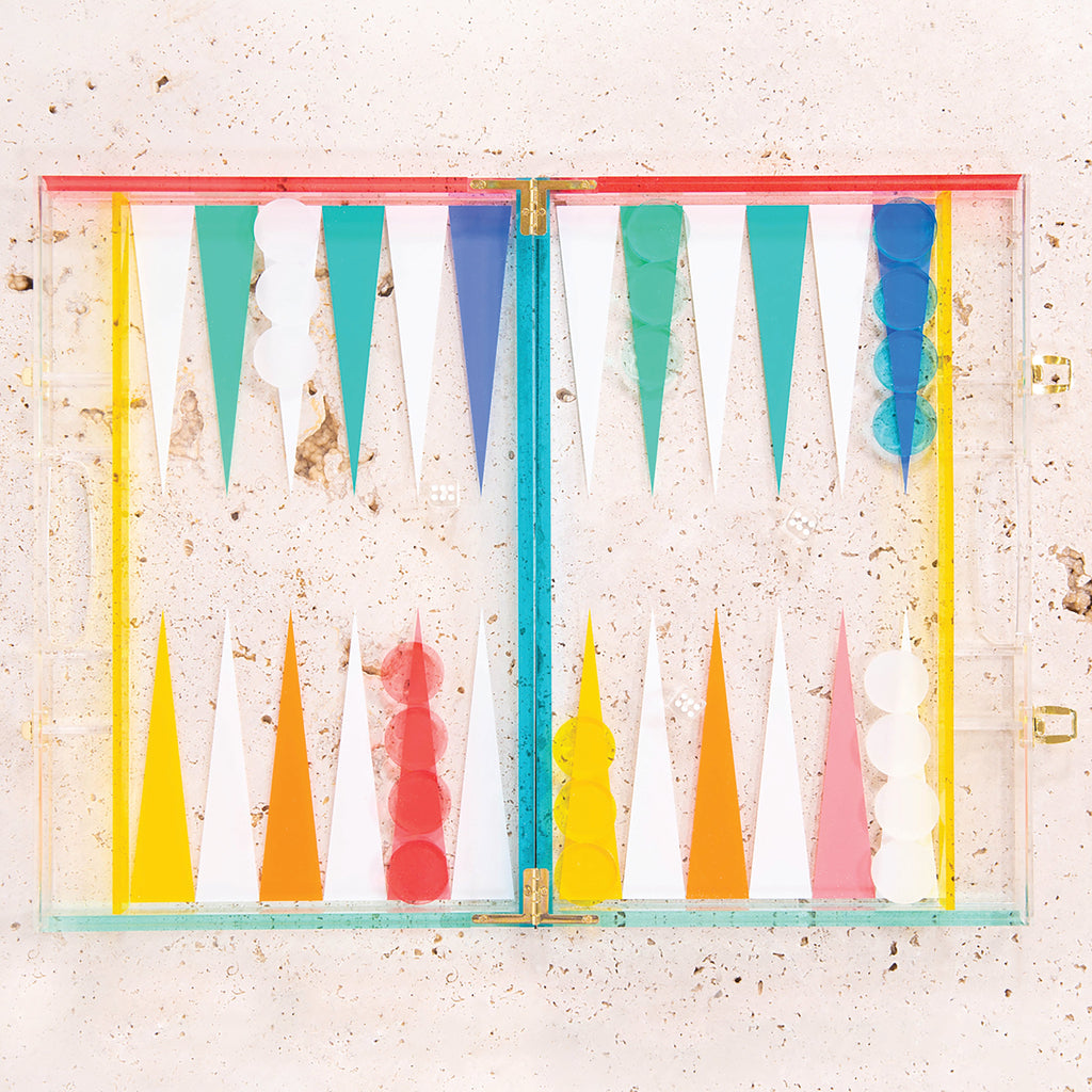 Jeu De Société Backgammon En Lucite