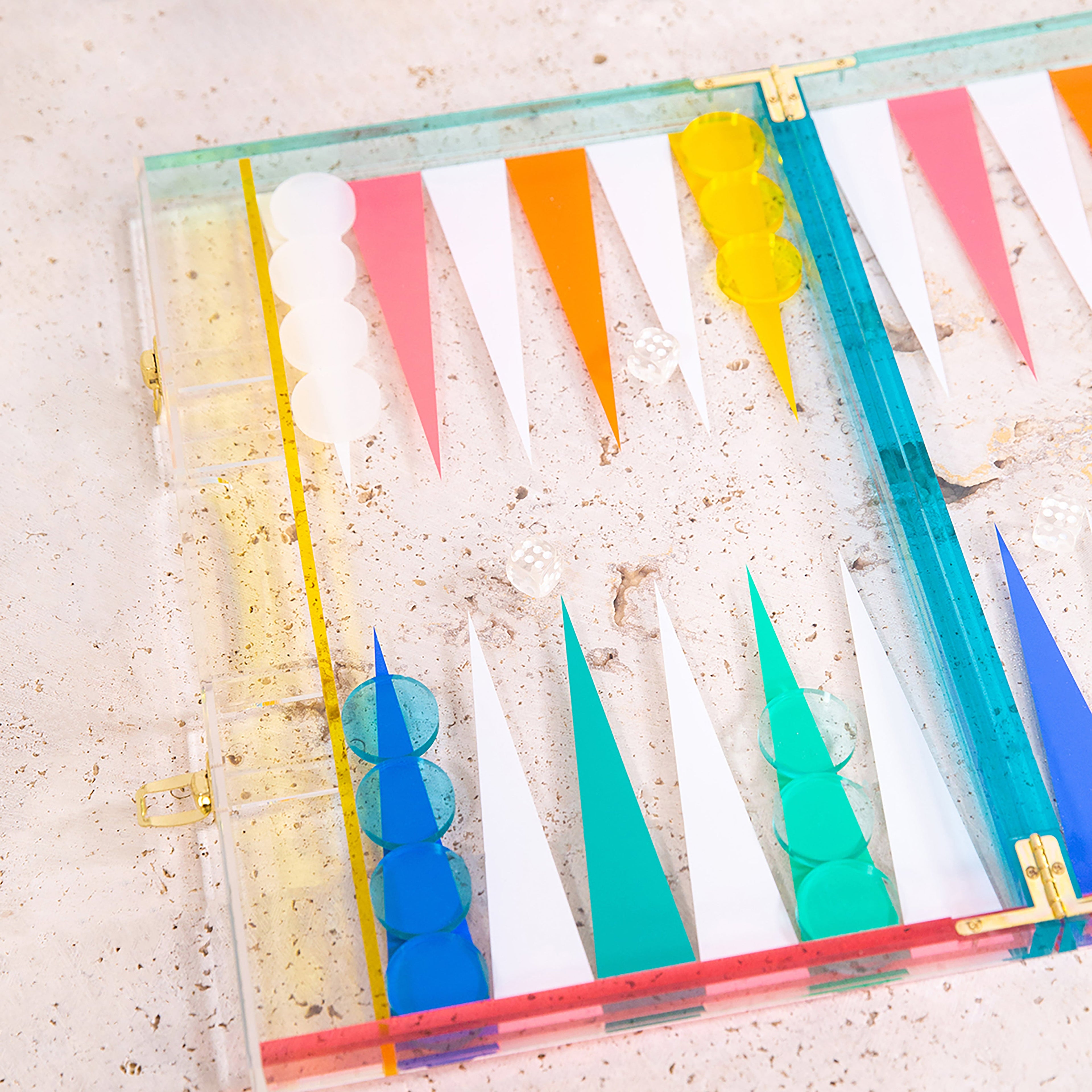 Jeu De Société Backgammon En Lucite