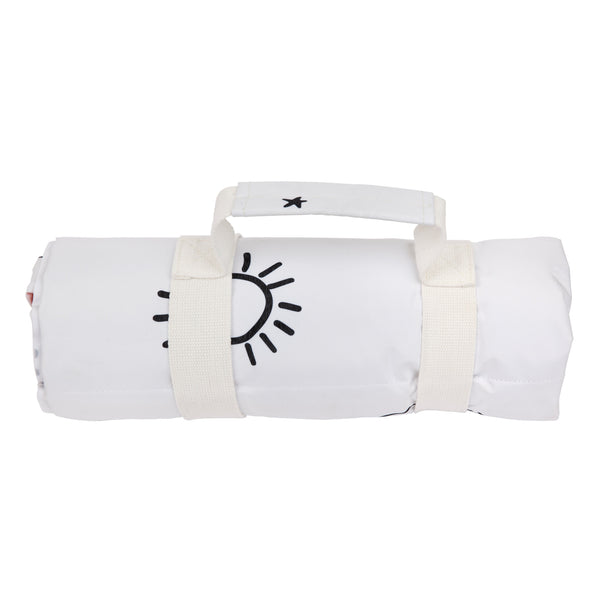 Couverture De Plage - Noir/Blanc/Orange Fluo