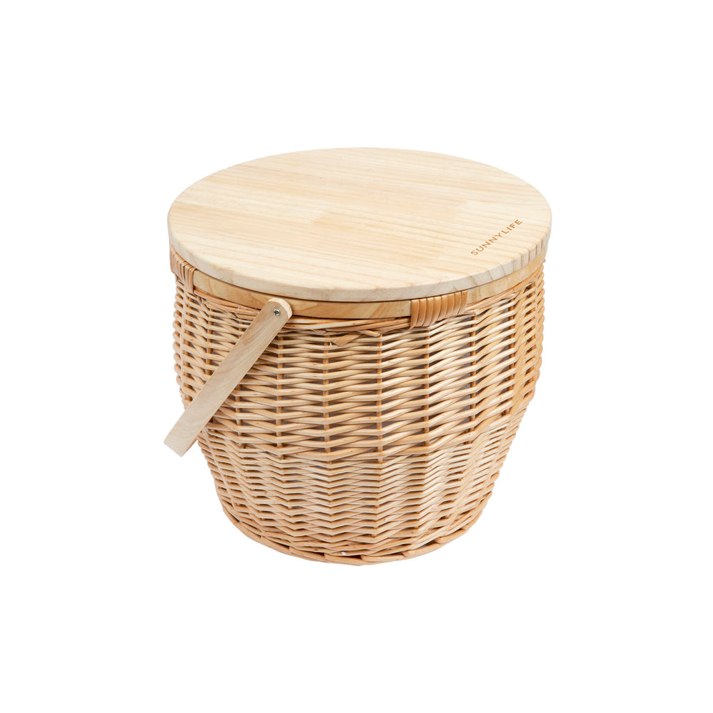 Panier Isotherme Rond Pour Pique-nique - Indigo
