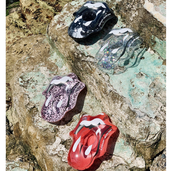4 Supports Verres Gonflables Rolling Stones Lips - Adultes