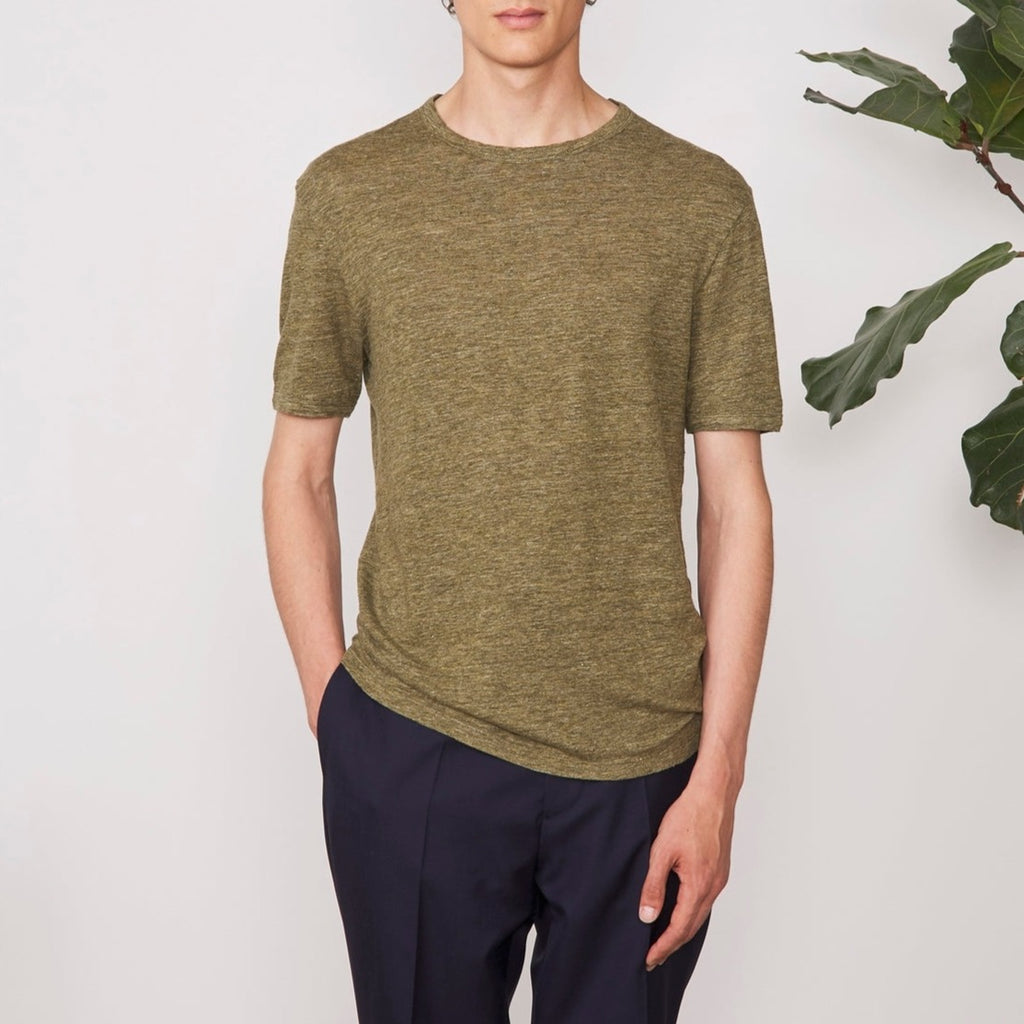 Officine Générale - Tee-Shirt - Heather Olive - Homme