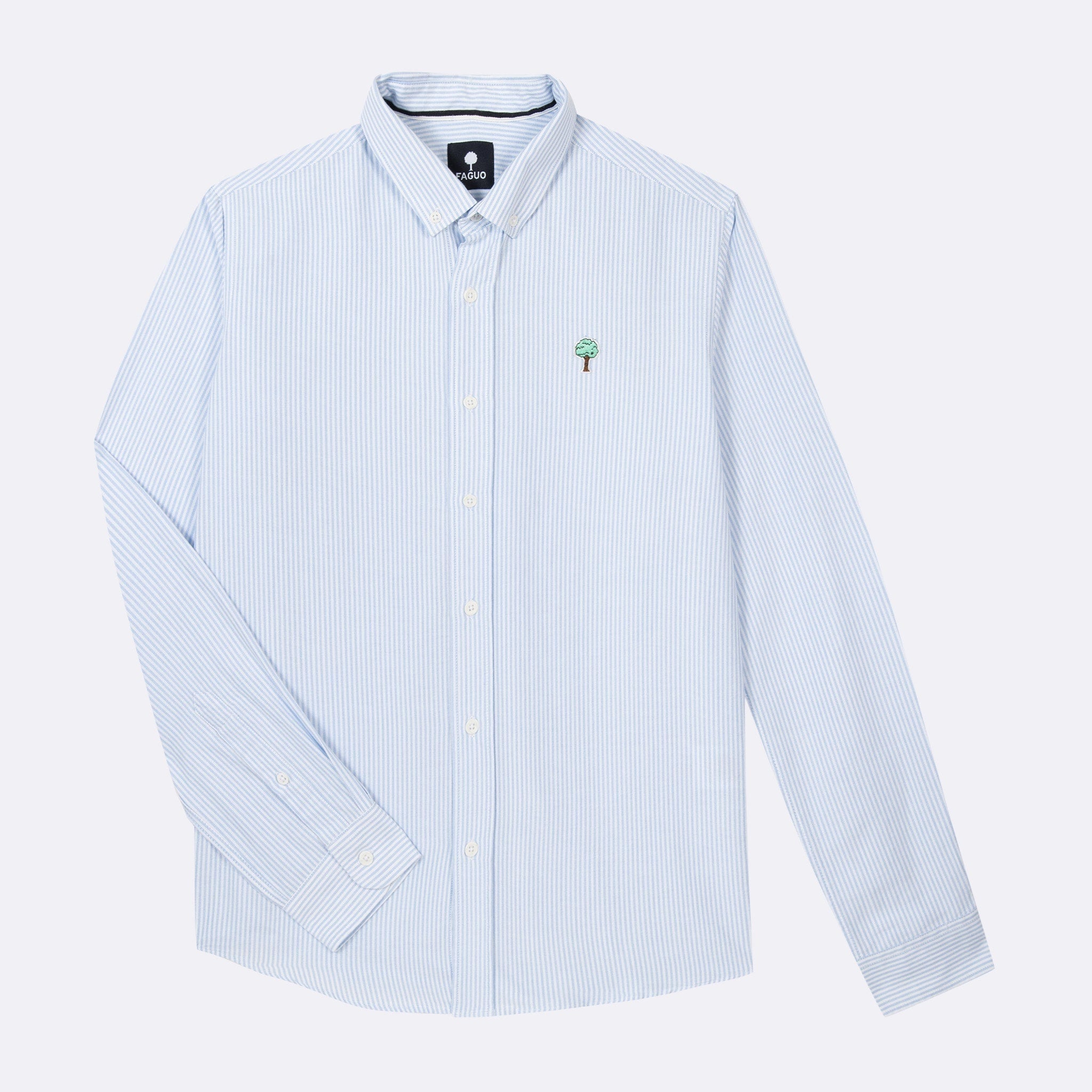 Chemise Rayée Blanche & Bleue Ivoy - Homme