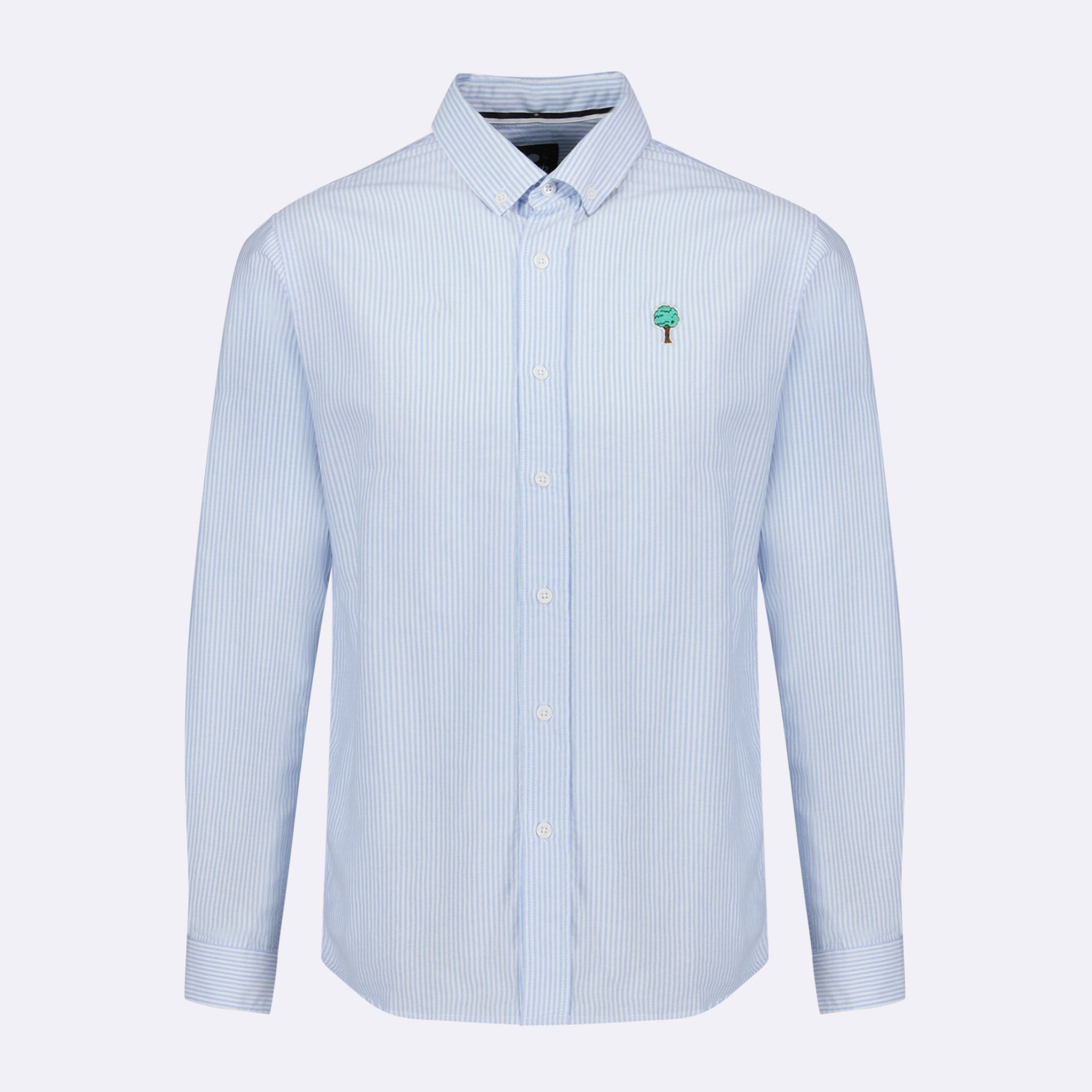 Chemise Rayée Blanche & Bleue Ivoy - Homme