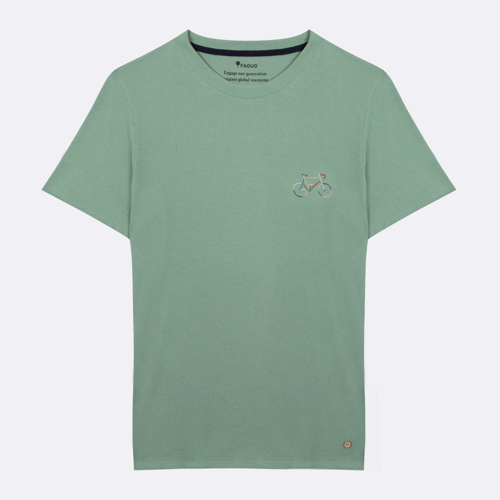T-Shirt Col Rond Vert Clair Arcy - Homme