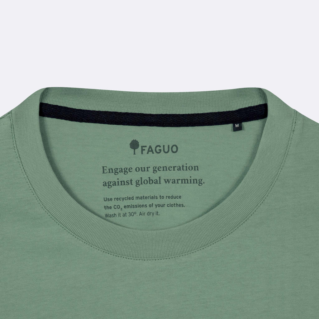 T-Shirt Col Rond Vert Clair Arcy - Homme