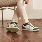 Baskets Blanches & Kaki Hazel - Mixte